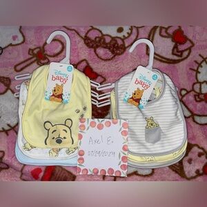 Disney Winnie the Pooh Baby Bibs 6 count BNWT